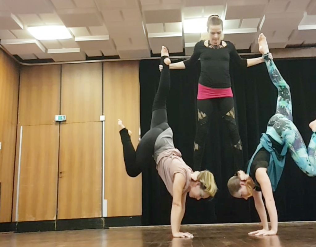 acrobatic trio